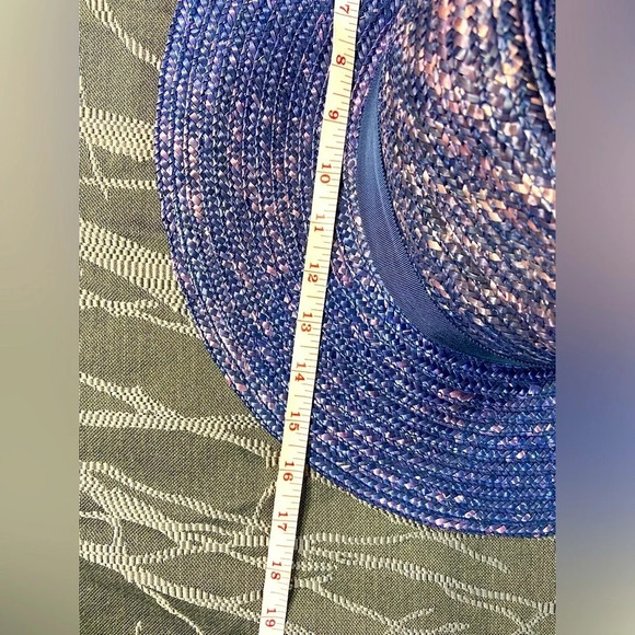 Brixton - Joanna Hat- Wide-brim Straw  Hat - Pacific Blue w/ Purple Undertones. - Picture 8 of 16